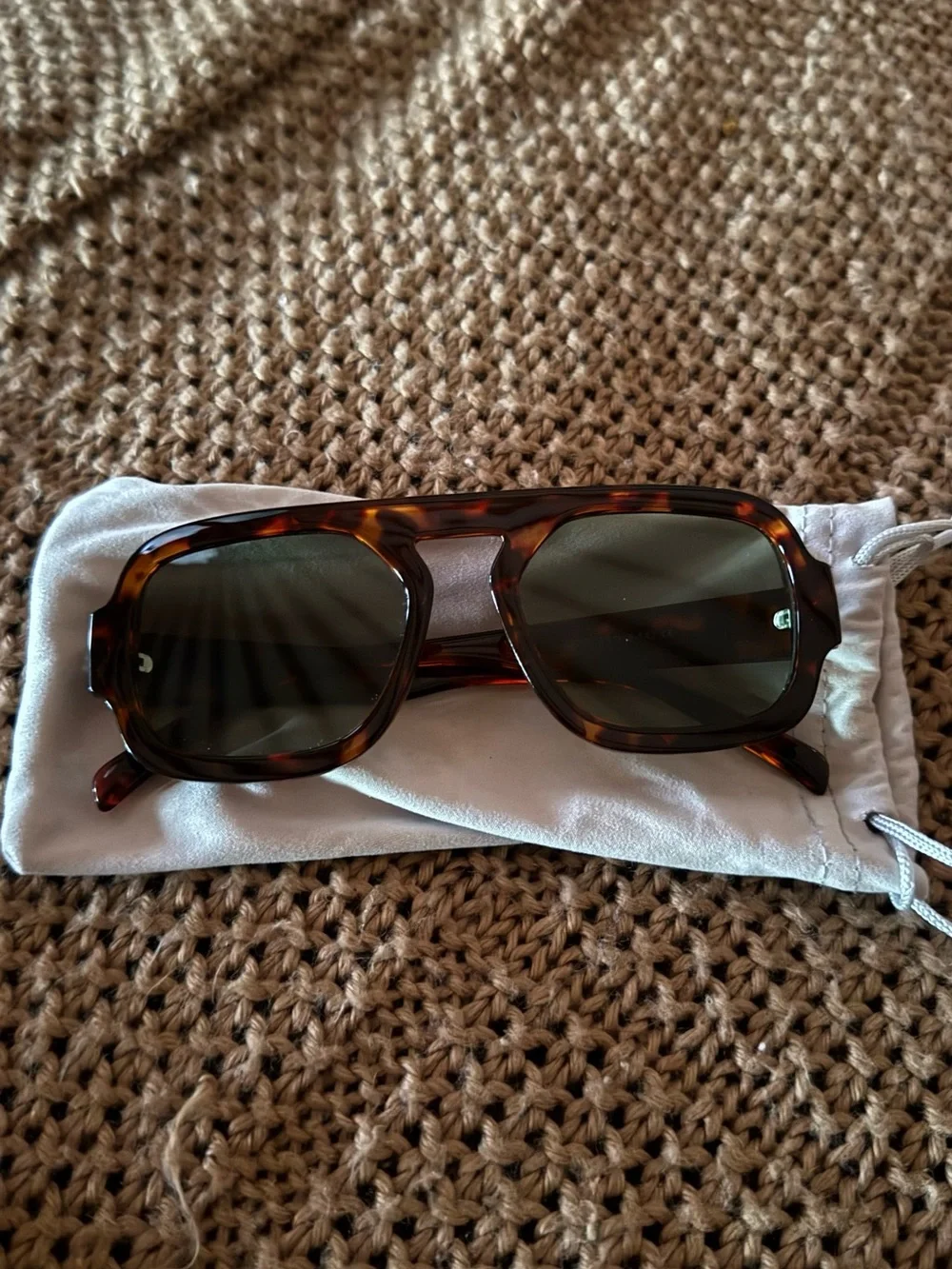 Black Frame Amber Lens Sunglasses -